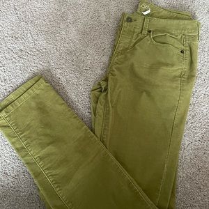Women Green corduroy pants